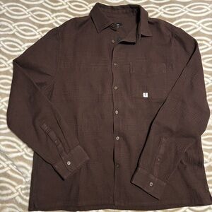 Express Men's Dark Brown Knit Shirt